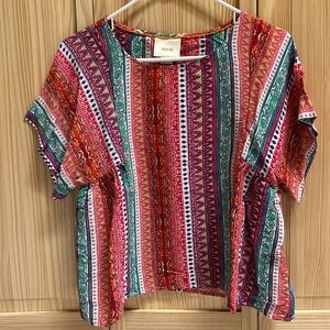 Maeve Multicolor Print Milla Bohemian Blouse